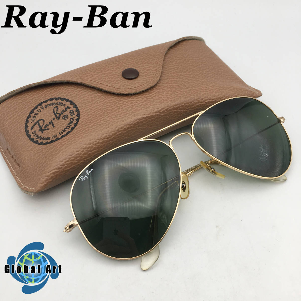 ★E01397/B&L/Ray-Ban レイバン/サングラス/アビエーター/62□14/ティアドロップ/ケース付_画像1