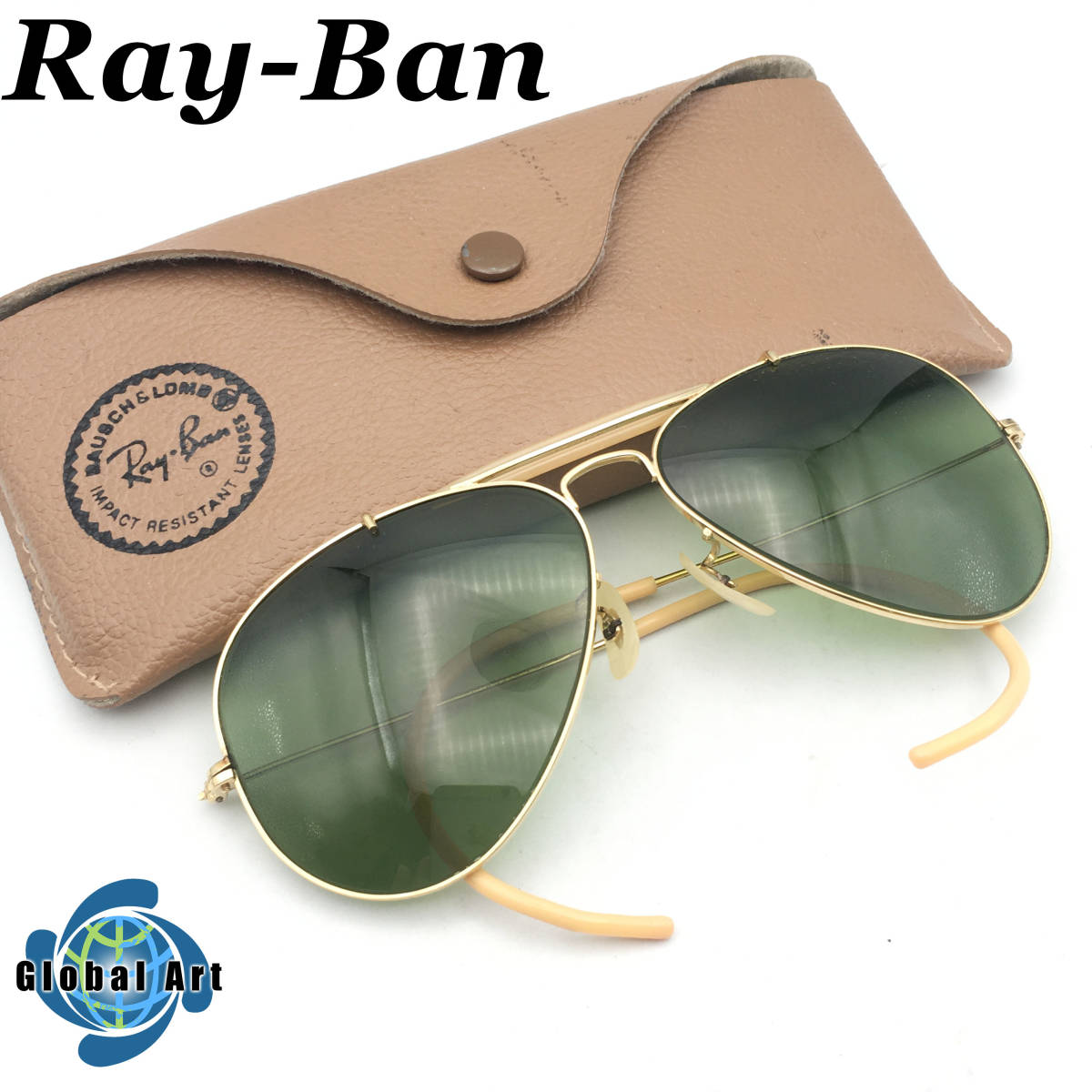 ★E01421/B&L/Ray-Ban レイバン/ヴィンテージ/サングラス/58□14/アウトドアーズマン/ティアドロップ/ケース付_画像1