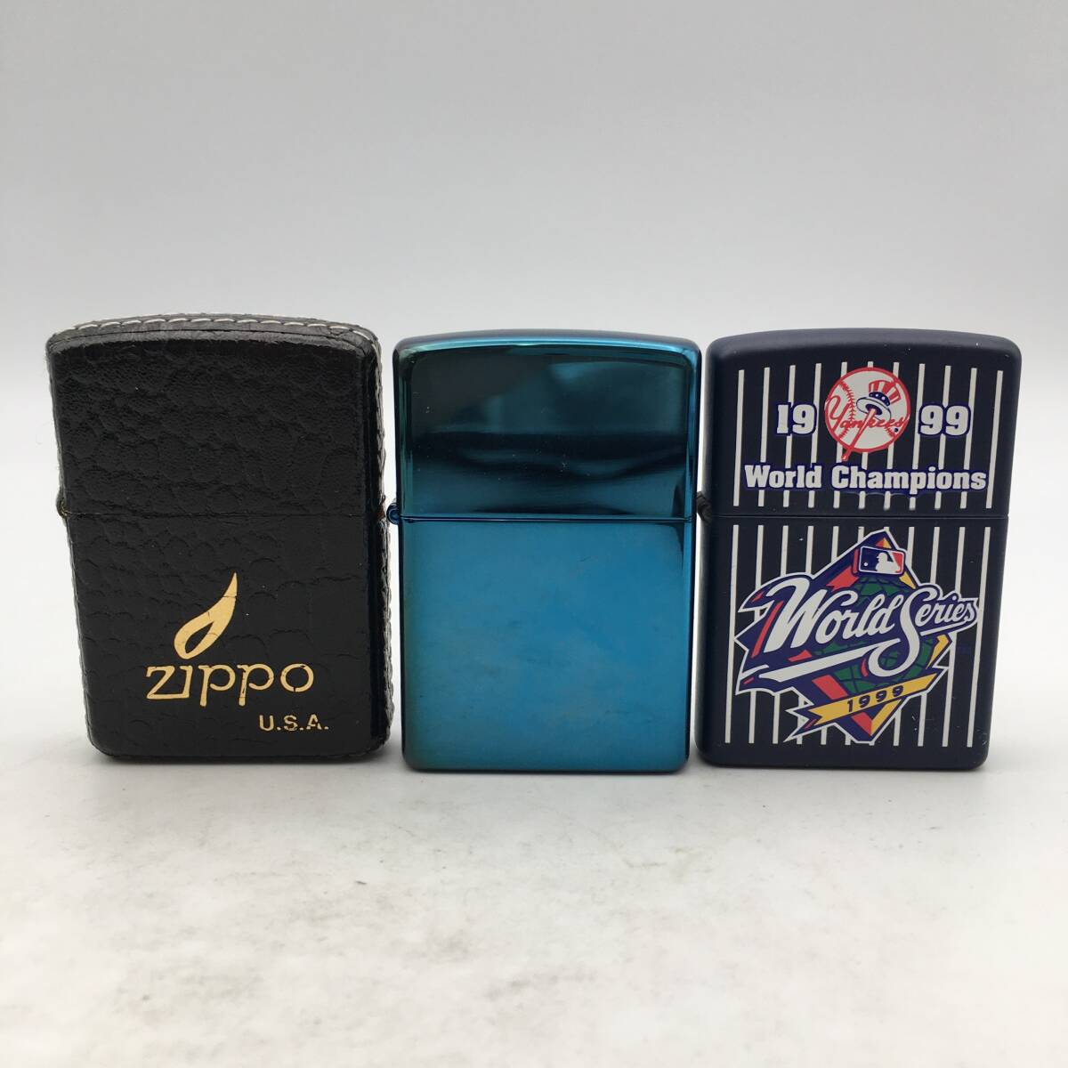 ★E01548【未使用保管品】ZIPPO ジッポー/オイルライター/ニューヨーク・ヤンキース/リミテッドエディション№0000 等/2005 他/計5点セット_画像3