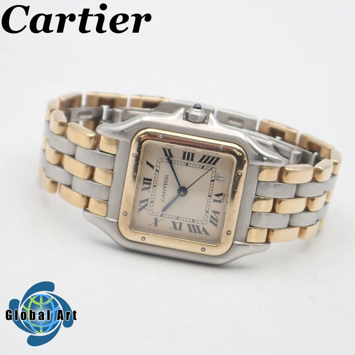 う12016/Cartier カルティエ/パンテール/クオーツ/レディース腕時計/コンビ/ローマン/文字盤 アイボリー_画像1