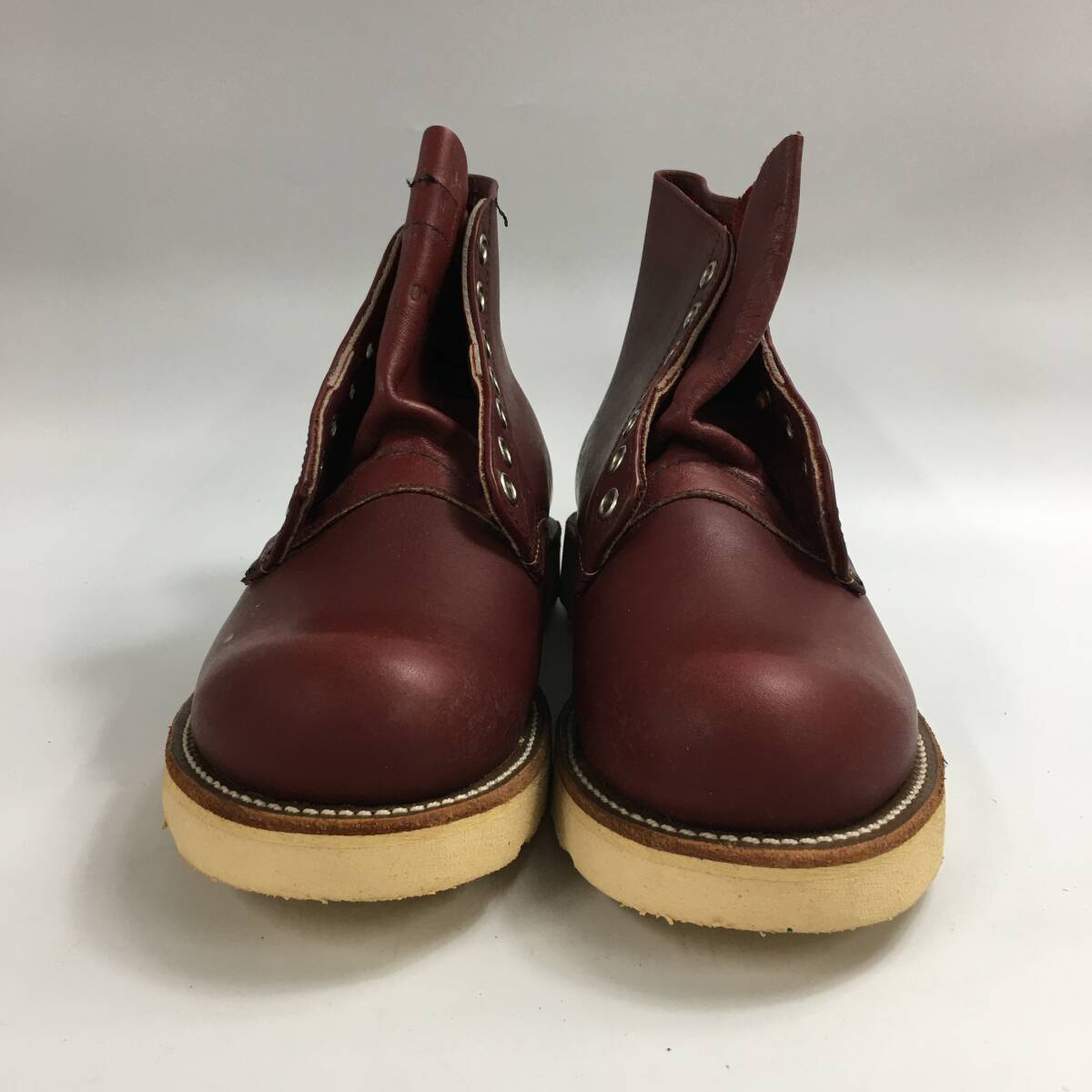 ★E02366【未使用保管品】RED WING レッドウィング/プレーントゥ アイリッシュセッター/8166/サイズ 8D/ボルドー系/箱付_画像2