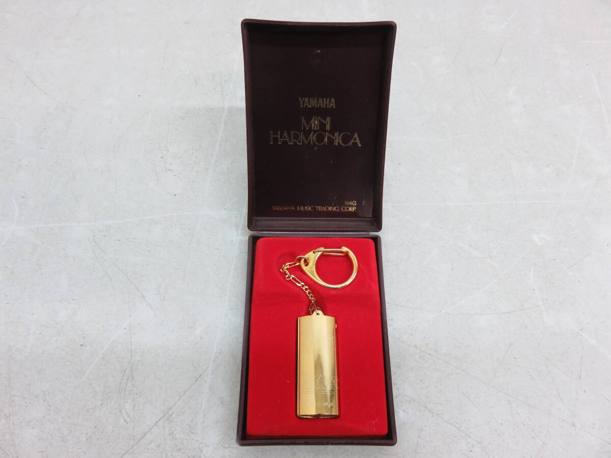 YAMAHA Yamaha Mini harmonica 114GK key holder Gold gold color case attaching beautiful goods 