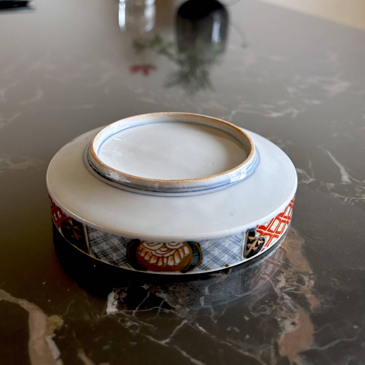  старый Imari круг тарелка 13.5cm феникс направление есть старый изобразительное искусство 