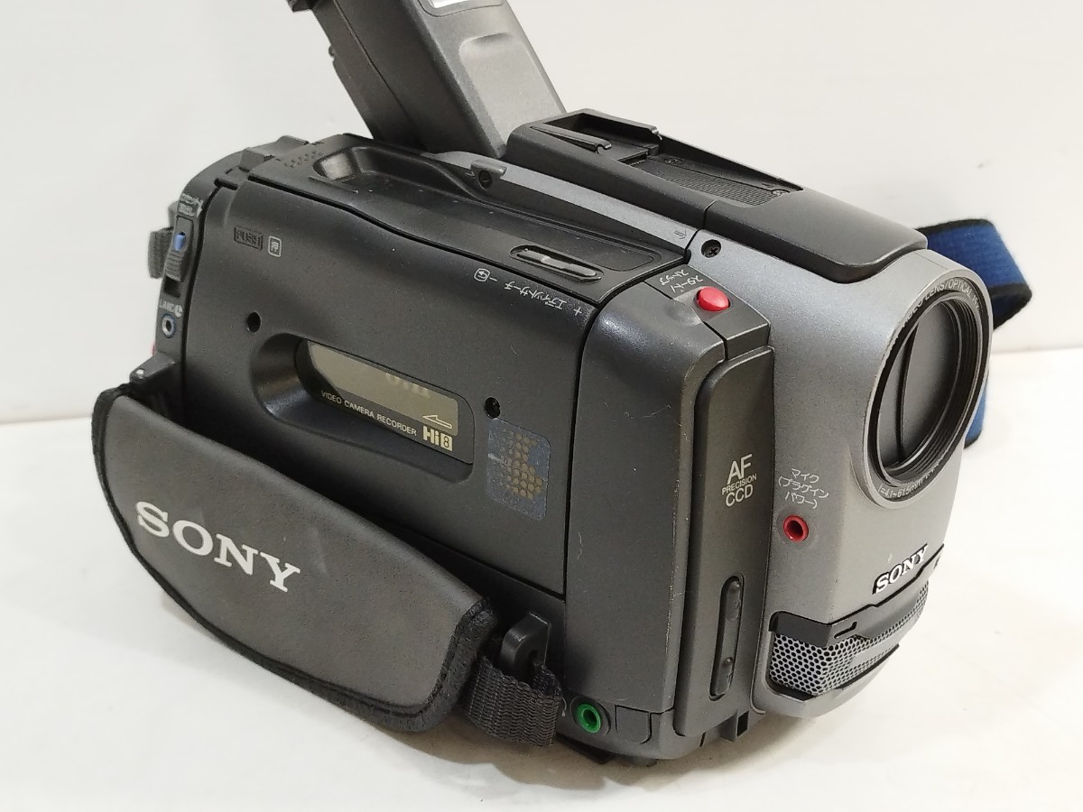 管理0912 SONY Handycam video Hi8 CCD-TRV91 8ミリビデオカメラ 液晶難あり 未確認 ジャンク_画像2