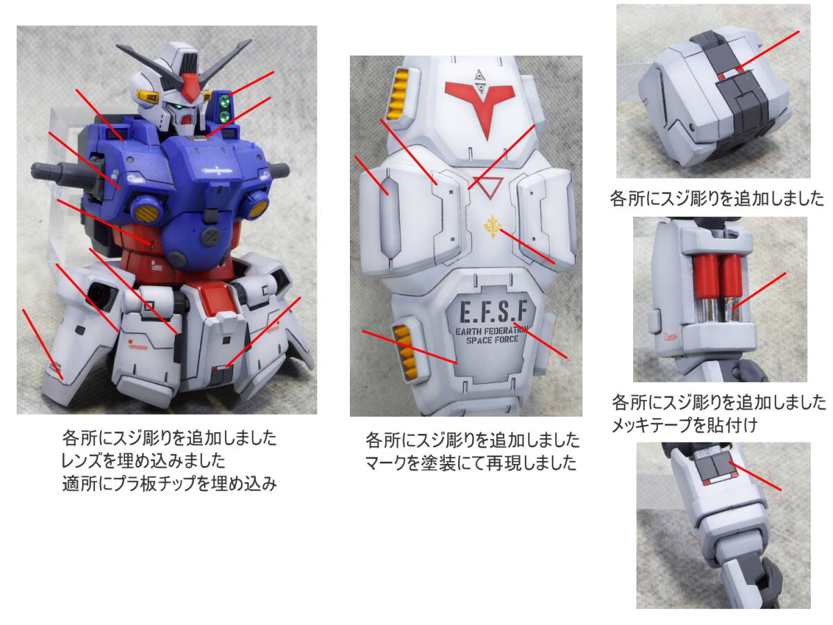 MG ガンダム試作2号機 GP02A サイサリス 改修塗装完成品_画像8