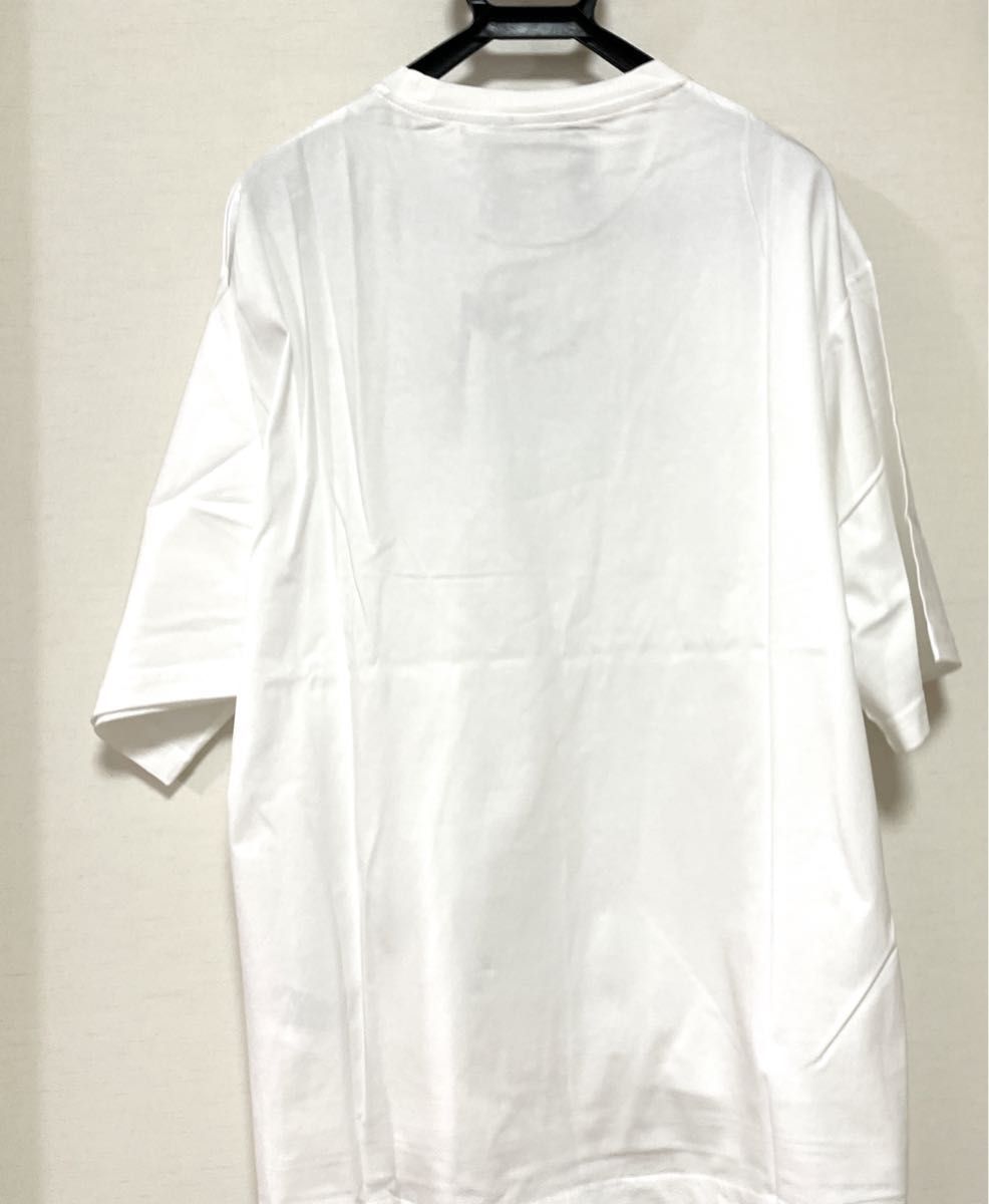 新品 N°21  Tシャツ 半袖Tシャツ ホワイト プリント 半袖 ロゴ ヌメロヴェントゥーノ オーバーサイズ Mサイズ