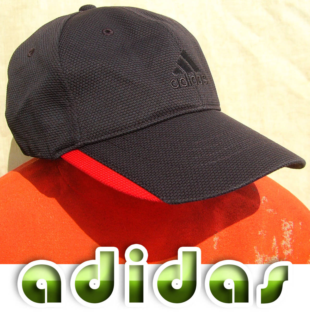 即決■adidas■赤がポツんとポツダム宣言cap■■古着_画像1