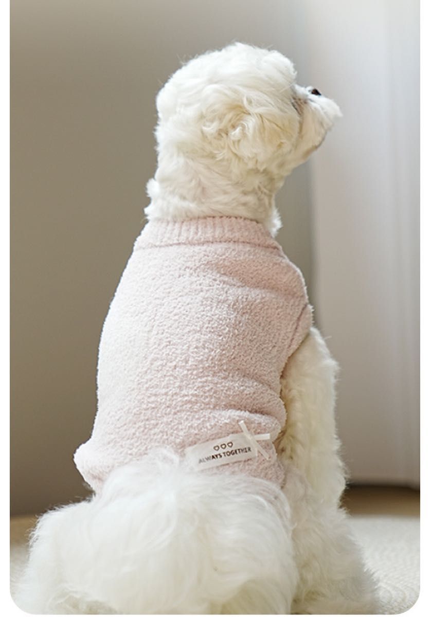 犬服 ドッグウェア 小型犬用　ジェラートウェア　トップス　袖なし　花柄　かわいい　おしゃれ　秋冬春　ピンク　M