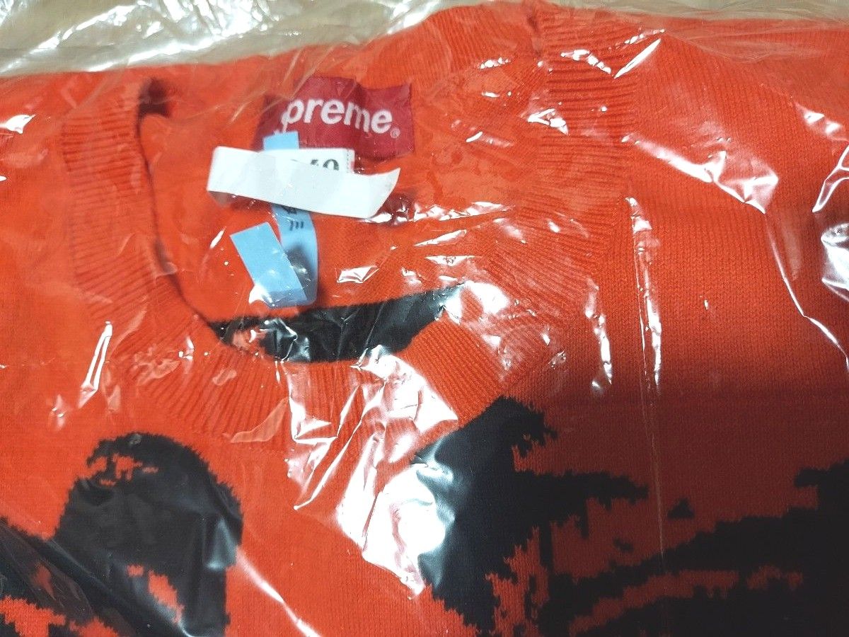 大人気 】~Supreme~ アニマル総柄 ニット セーターXL オレンジ 大人気 】~Supreme~ アニマル総柄 ニット セーターXL オレンジ