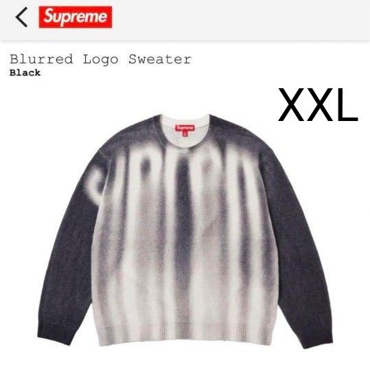 Supreme Blurred Logo Sweater XXL Black クルーネックニット シュプリーム ニット セーター