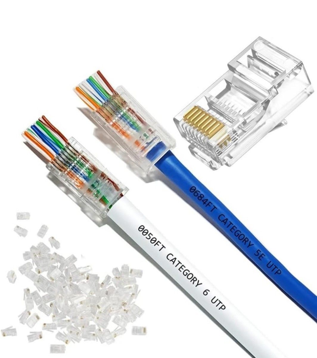 RJ45コネクタ CAT6 CAT5E CAT5 LANケーブル用コネクター