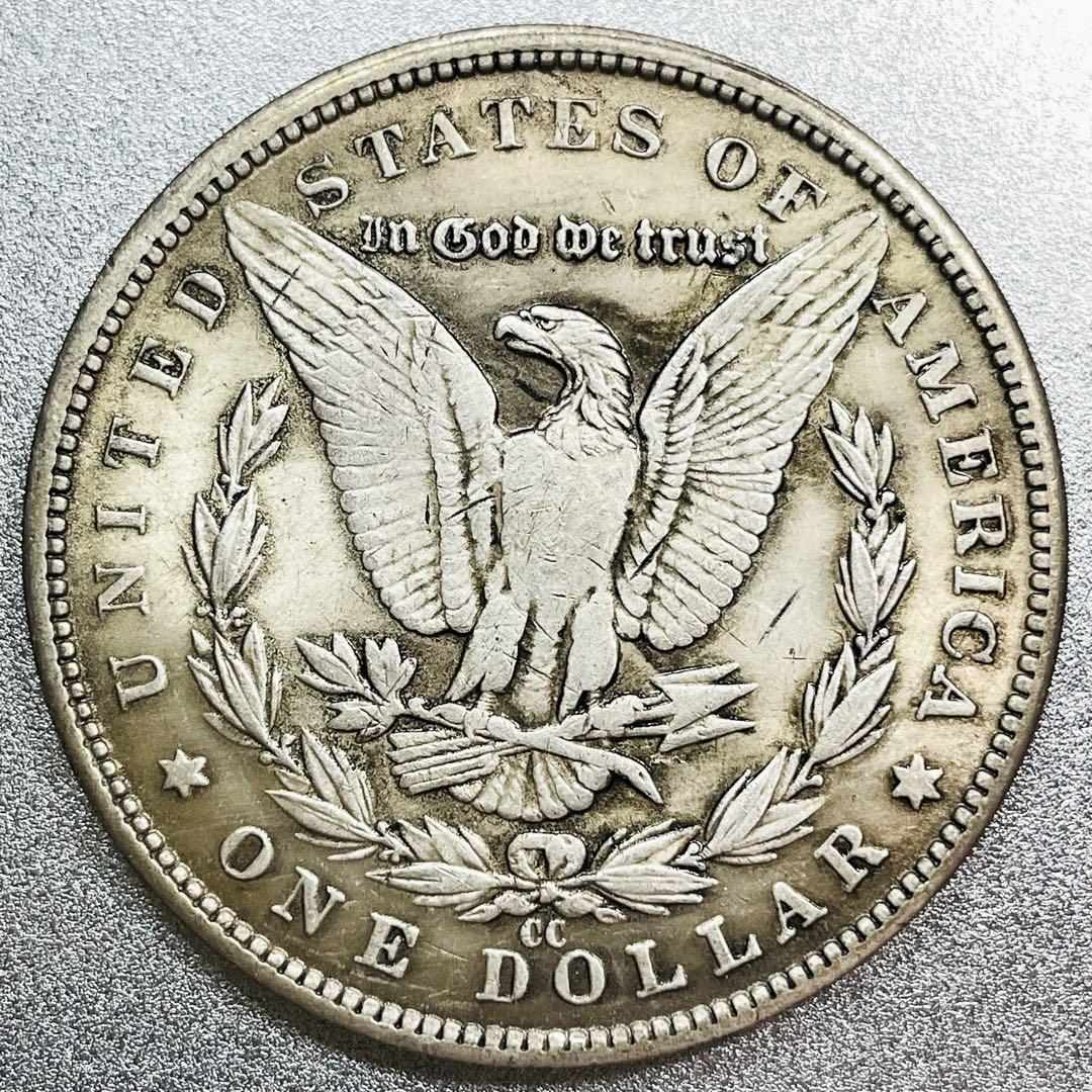 モルガン 1ドル銀貨 1889年 CC　レプリカコイン_画像2