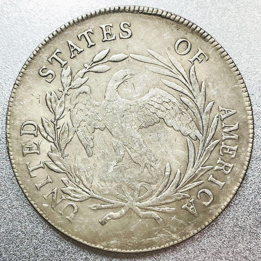 ドレープドバスト スモールイーグル 1ドル銀貨 1794年　レプリカコイン_画像2