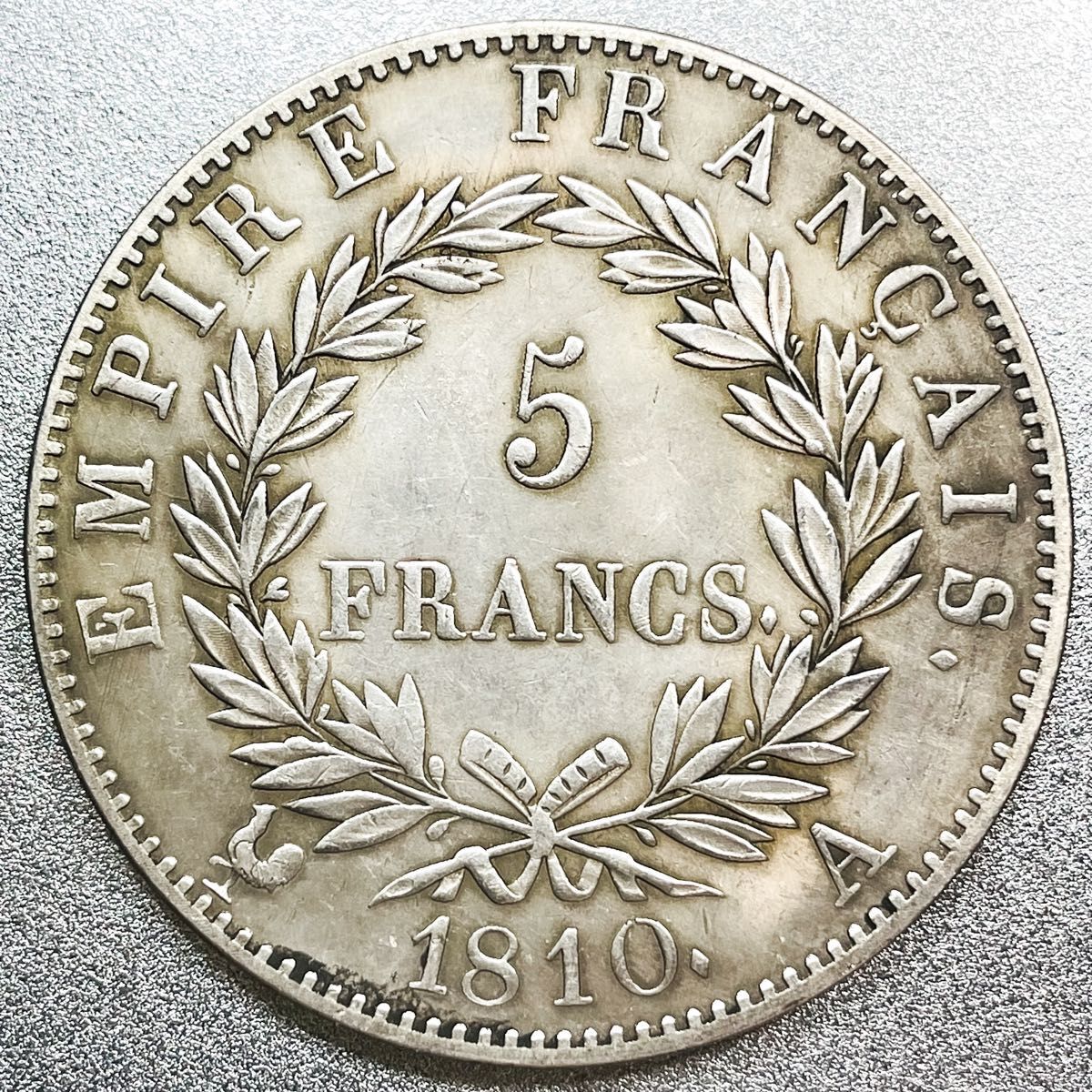 フランス ナポレオン 5フラン銀貨 1810年 A　レプリカコイン_画像2