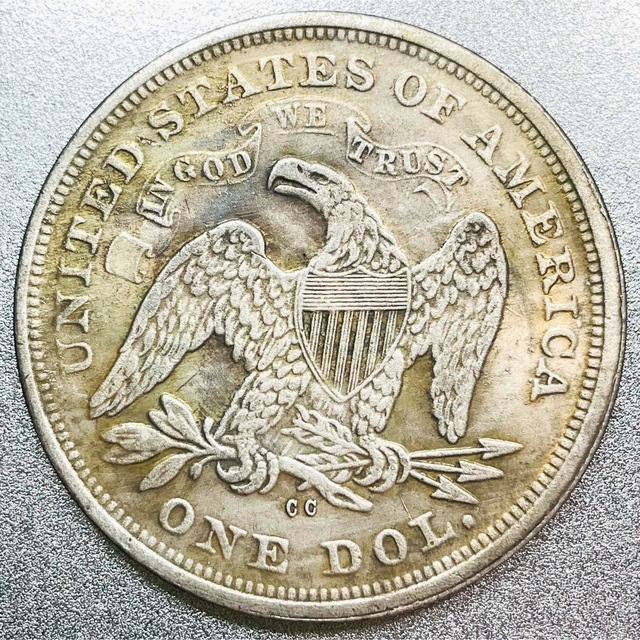アメリカ トレードダラー 1873年 CC　レプリカコイン　貿易銀　銀貨_画像2