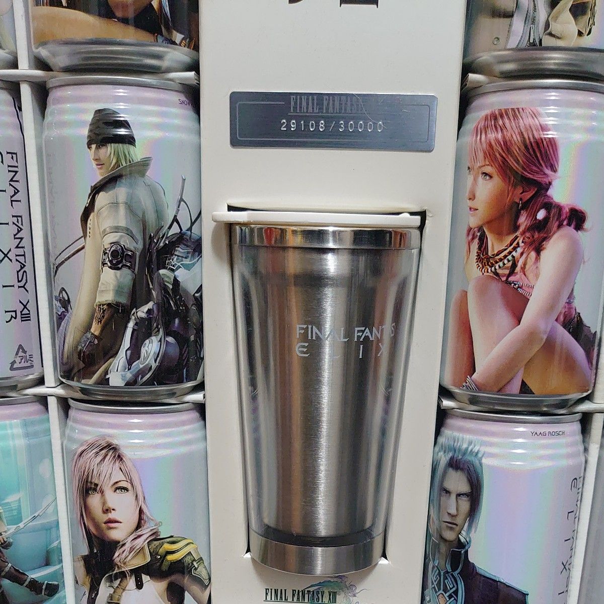 FINAL FANTASY XIII ELIXIR PREMIUM COMPLETE BOX 炭酸飲料16缶+ FINAL FANTASY XIII ELIXIR PREMIUM COMPLETE BOX 炭酸飲料16缶+