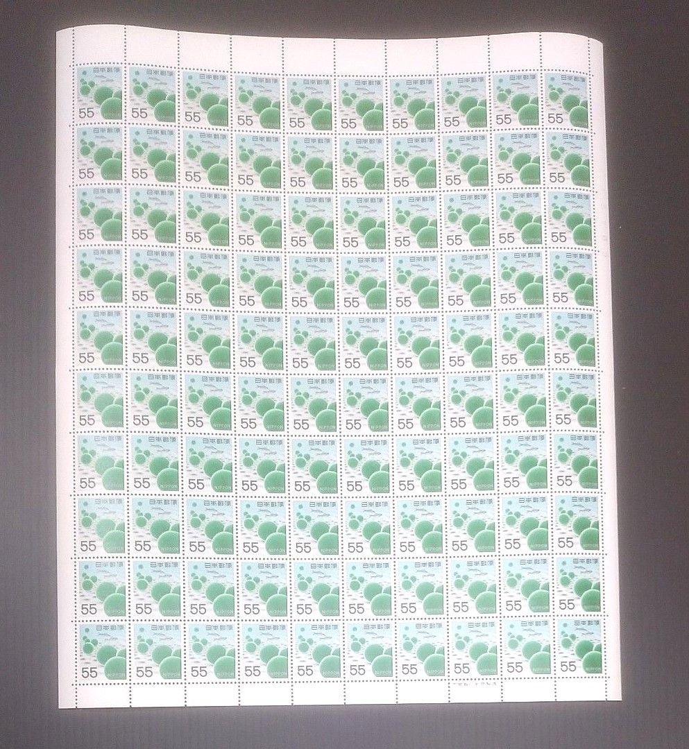 (再値下げ)【完全美品】新動植物国宝図案 1967年シリーズ マリモ　100面シート