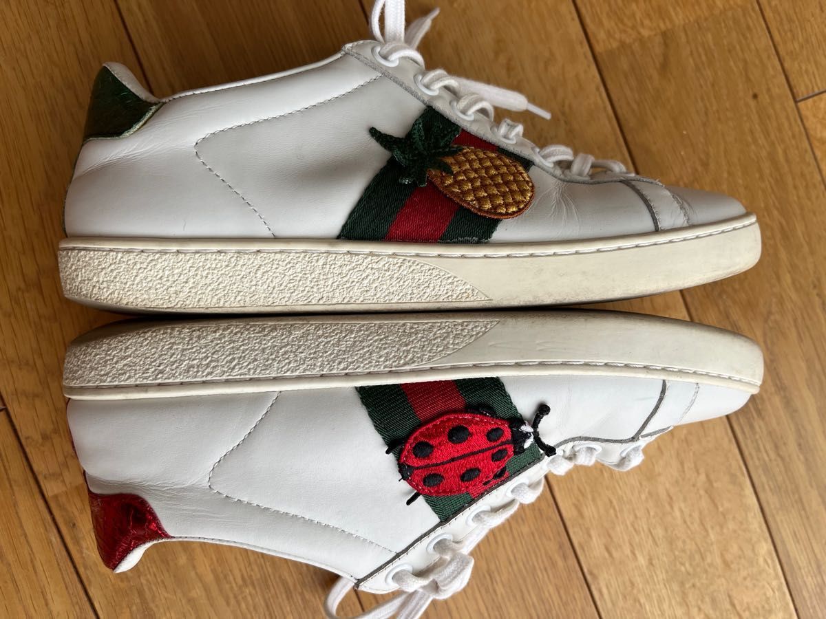 GUCCI パイナップル てんとう虫 スニーカー レディース 36 23-23 GUCCI パイナップル てんとう虫 スニーカー レディース 36 23-23