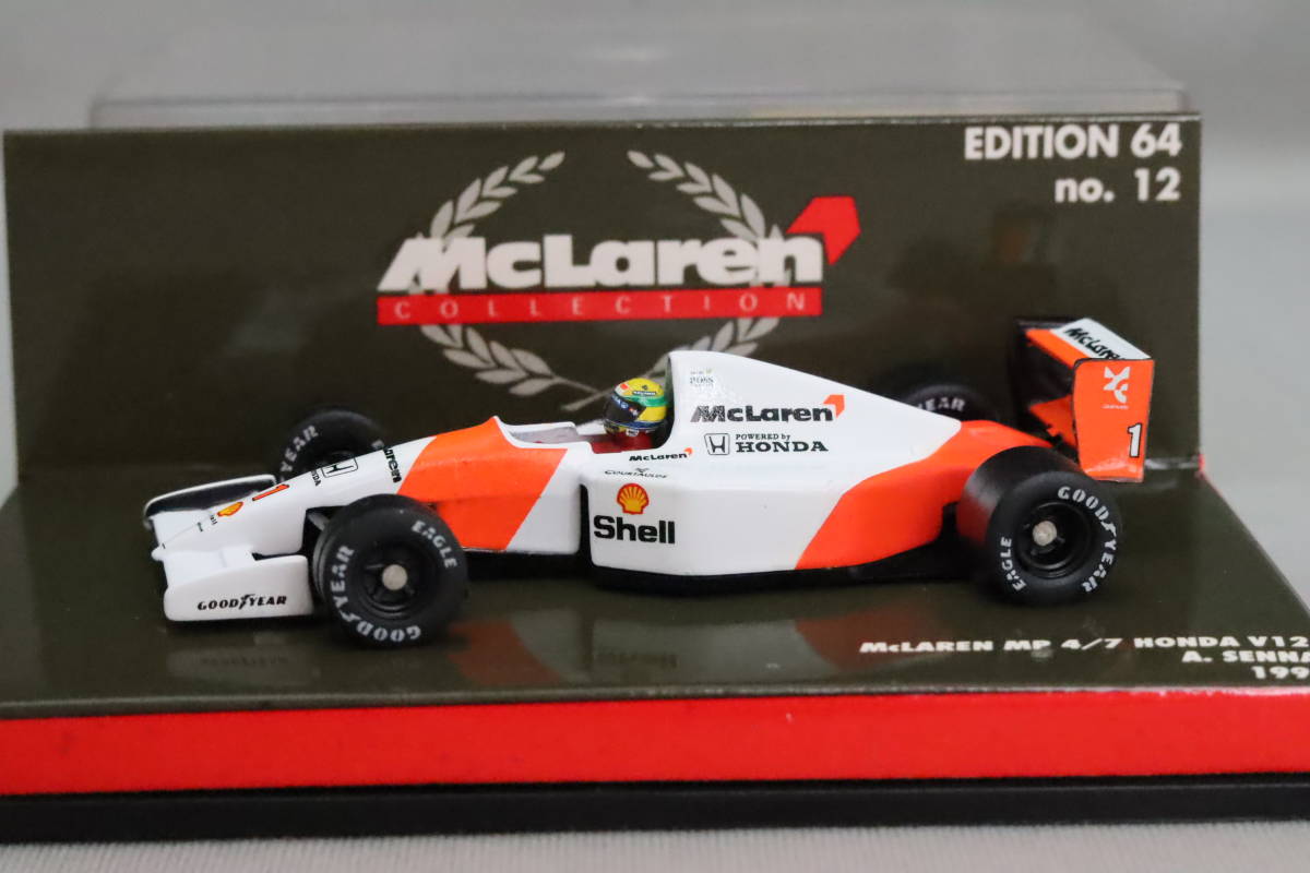 ポールズモデルアート／PMA マクラーレン・ホンダ MP4/7 アイルトン・セナ（Paul's Model Art McLaren Honda MP4/7 A.Senna）1/64スケール_画像2