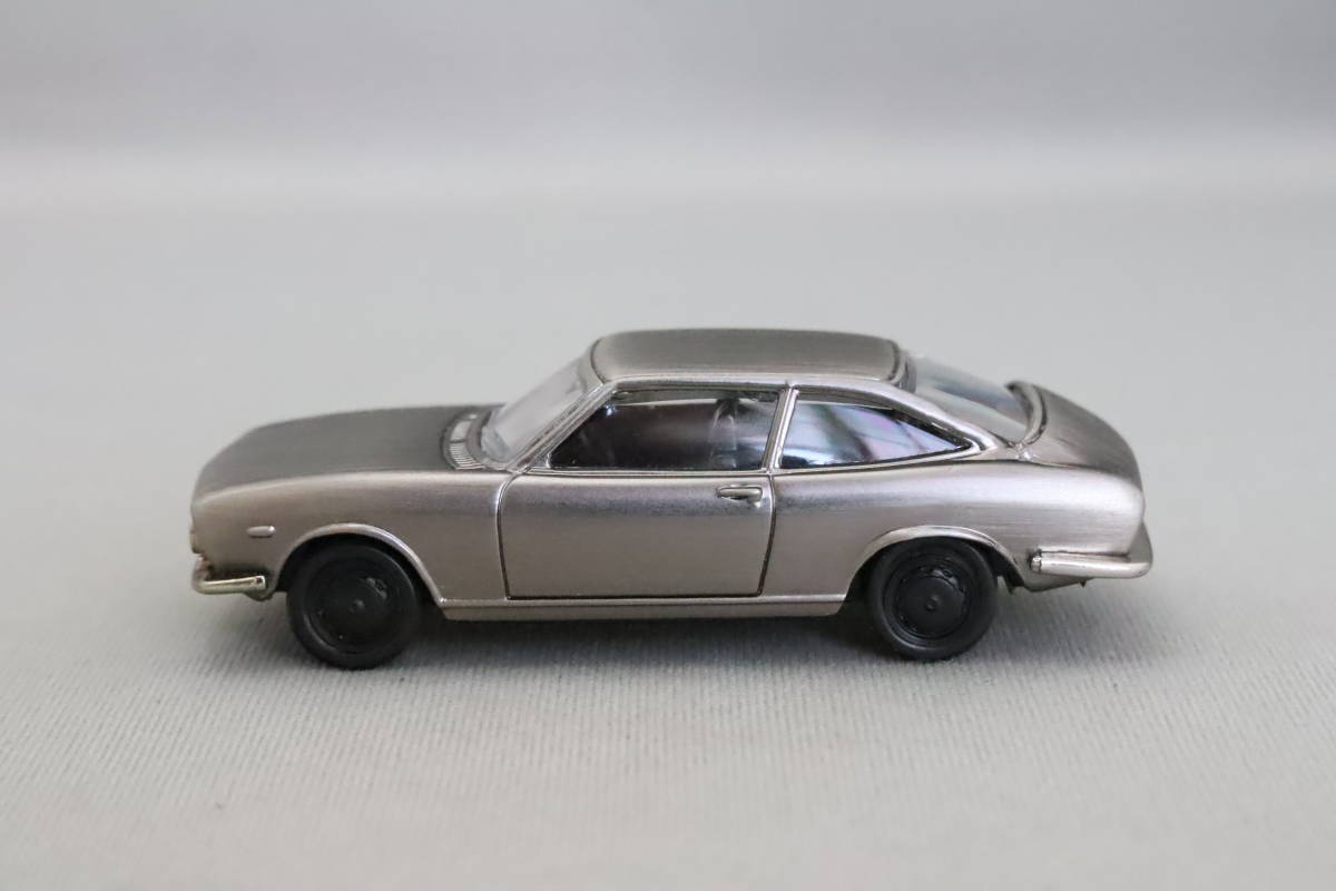  Konami out of print famous car collection D.C. VERSION Isuzu 117 coupe (PA90)1968... silver 1/64 scale 