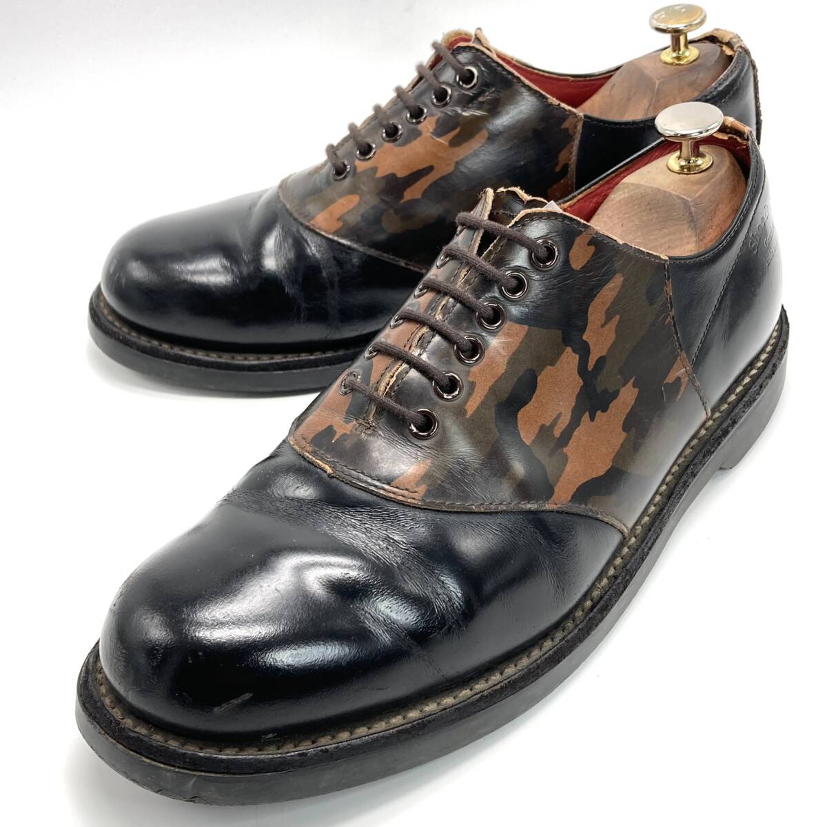  rare! REGAL Shoe&Co Reagal camouflage pattern saddle shoes 25.5cm