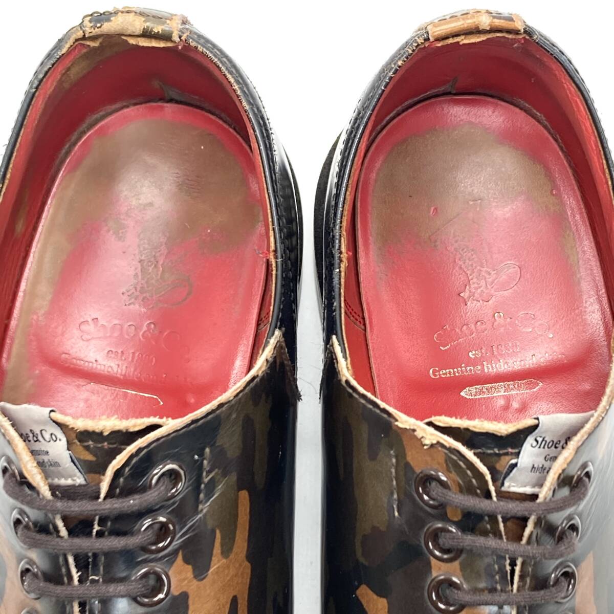 レア REGAL Shoe&Co リーガル 迷彩柄サドルシューズ 25 5cm レア REGAL Shoe&Co リーガル 迷彩柄サドルシューズ 25 5cm
