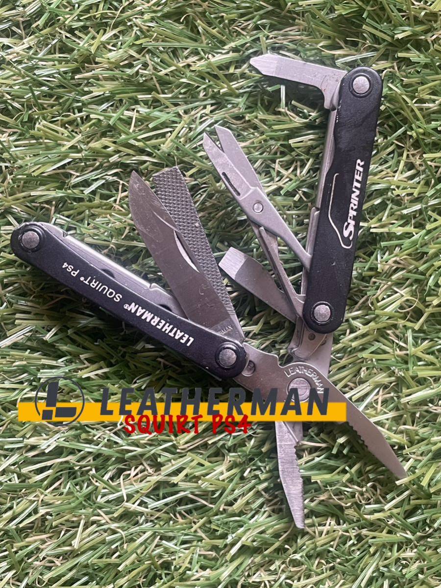 LEATHERMAN #001 SQUIRT PS4 Black レザーマン マルチツール マルチプライヤー ツールナイフ