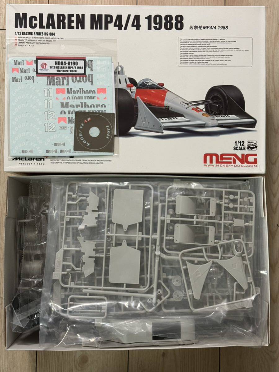 【タバコデカール付き】モンモデル 1/12 マクラーレン MP4/4 1988 プラモデル MENG MODEL hobby design_画像1