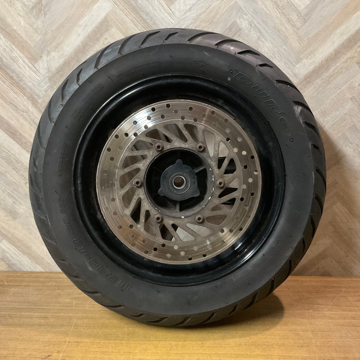 [O01-96] Yamaha Majesty 250 SG20J front wheel tire attaching Wobble less operation verification ending original part 