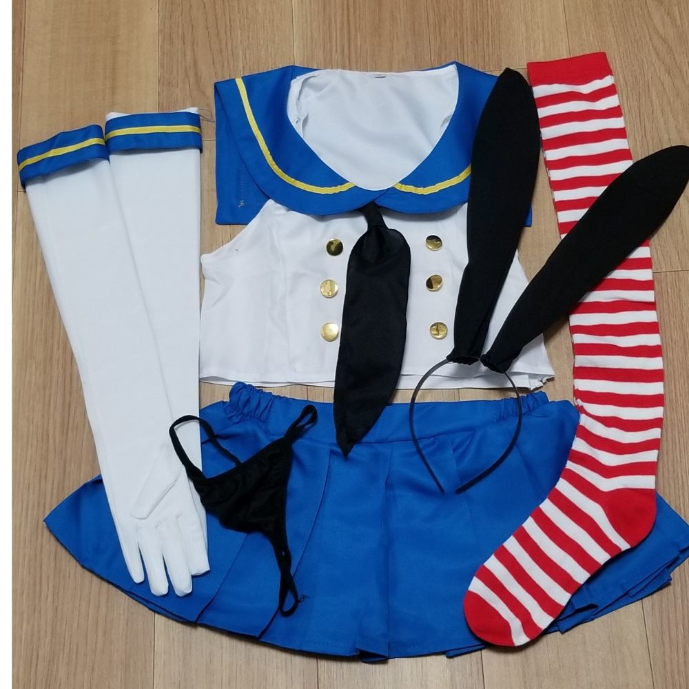 【送料無料】Sサイズ 艦これ 島風（しまかぜ） コスプレ 艦隊これくしょん セーラー服 バニーガール ゲーム アニメ 衣装 レディース