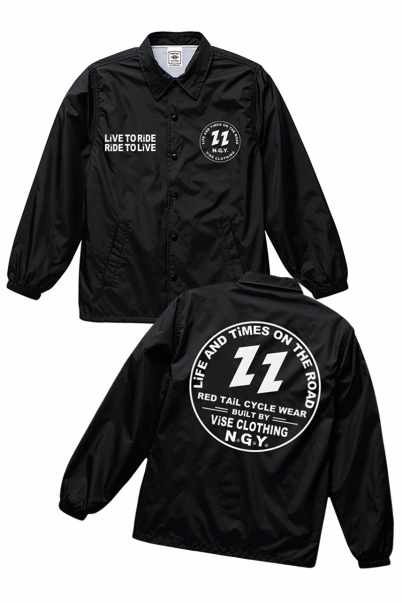 RED TAiL レッドテイル ViSE/RKK-445/V22 Nylon Coach Jacket〔Black〕サイズL、新品、送料無料、稅込価格、