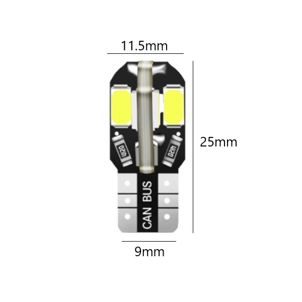 T10 5630 SMD LED 白(ホワイト) ８連　10個セット　マップランプ　ポジションランプ　ライセンスナンバー灯_画像2