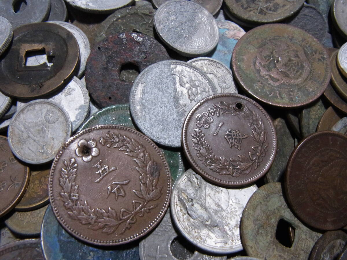 状態のよくない日本、朝鮮、満州古銭いろいろ　6.2kg超　②_画像5