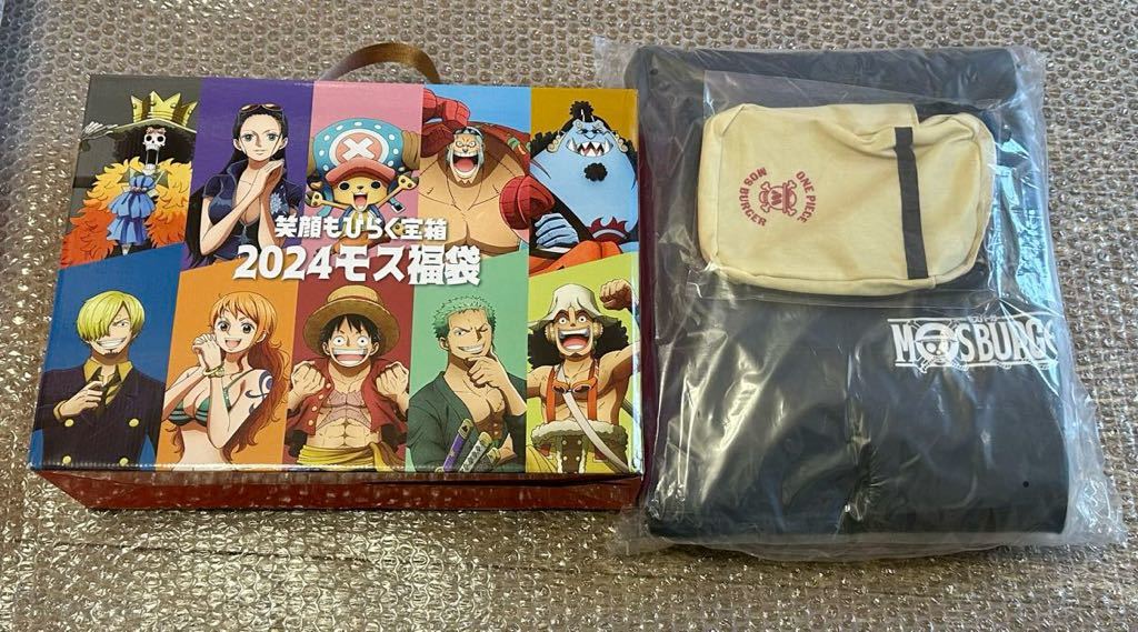 新品未開封 モスバーガー 福袋 2024 ワンピース ブランケット ショルダー Ｔシャツ モスバーガー×『ONE PIECE』コラボの画像1