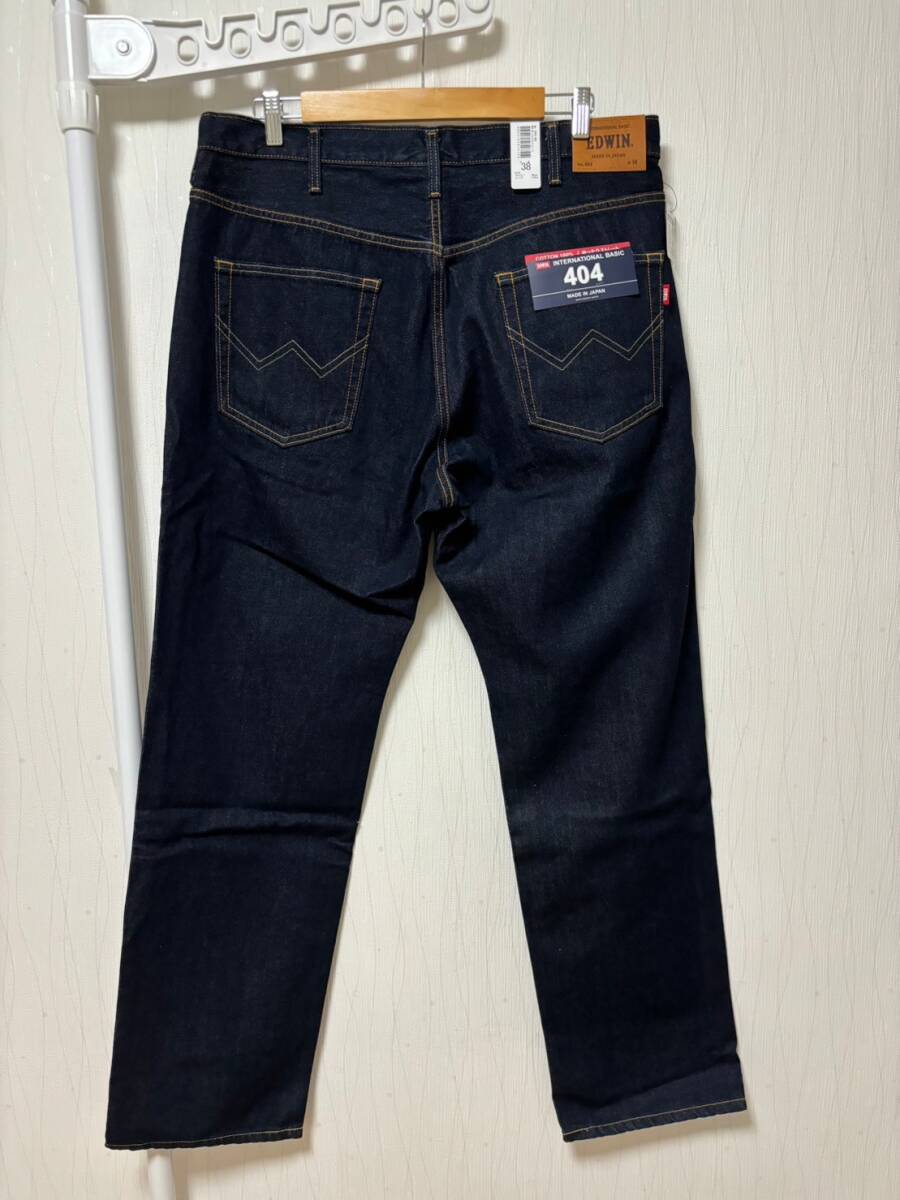 W38* unused [EDWIN] 404 INTERNATIONAL BASIC easy strut indigo Denim pants 38 made in Japan Edwin 