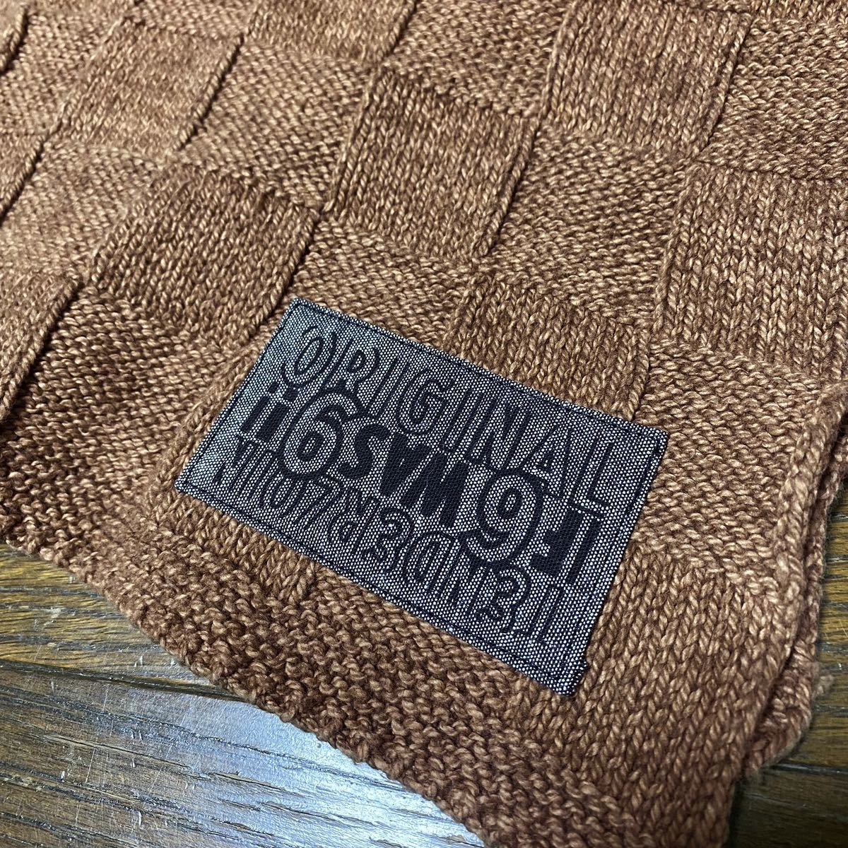 希少 TENDERLOIN COTTON STOLE BROWN テンダーロイン コットン ストール ニット マフラー ブラウン 付属品完備_画像2