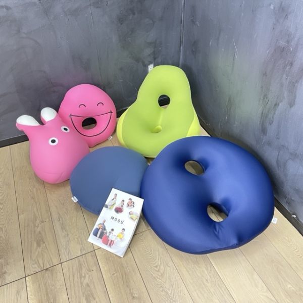 展示品 MOGU ビーズクッション5点セット フィットチェア みみたま ボディジョイ ホールクッション インテリア ライフケアクッション/56403_画像1