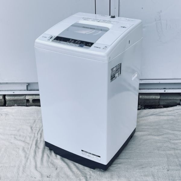 ●日立 全自動電気洗濯機 NR-R704 洗濯7.0kg ピュアホワイト ステンレス槽 家電製品 HITACHI /20337