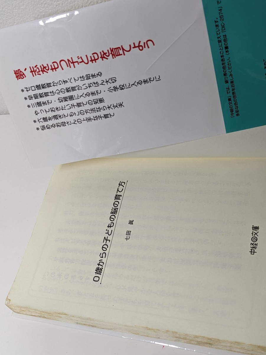 ０歳からの子どもの脳の育て方　七田眞／著　中経の文庫　天才 能力 夢 志 ０歳教育 早期教育 心 勉強 学習 社会性 暗記 七田式 しちだ _画像7