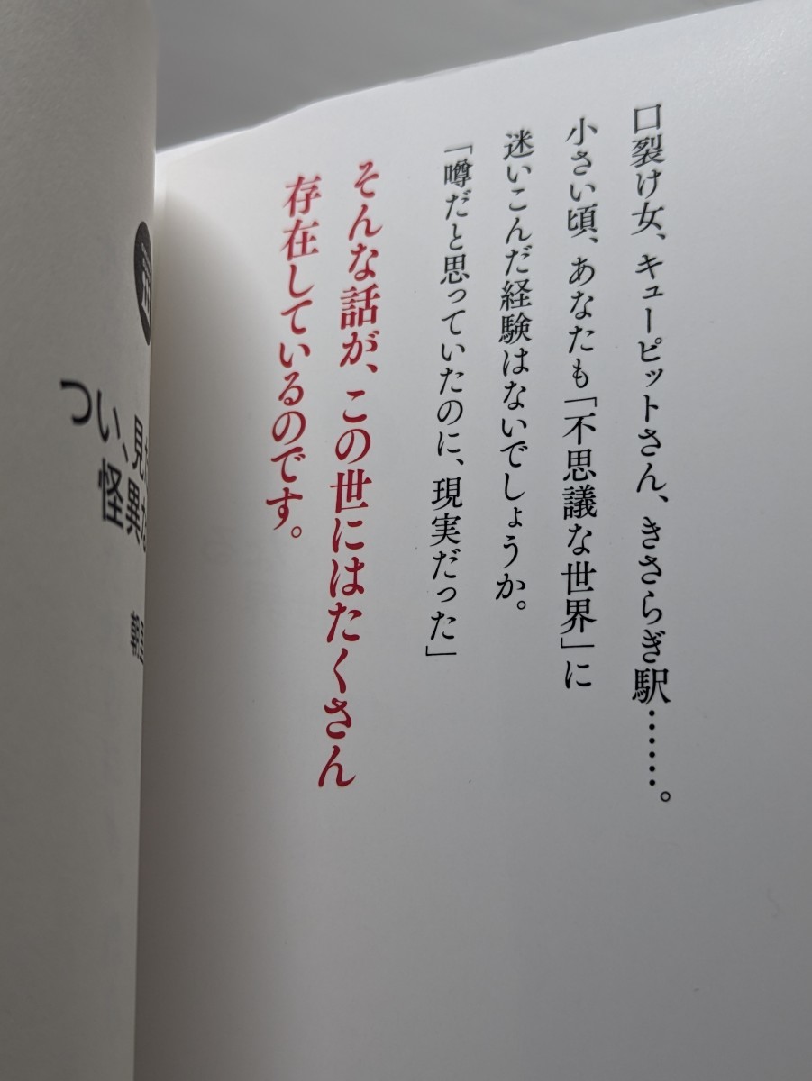 つい、見たくなる怪異な世界　朝里樹／著　三笠書房 王様文庫　書下ろし 体験談 不吉 噂 謎 呪文 伝説 恐怖 幻 都市伝説 不思議 怨念 幽霊_画像3