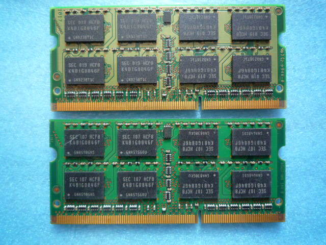 MA彡 SAMSUNG サムスン PC3-8500S DR3-1066 2GB×2枚 SO-DIMM 204pin 動作保証品 ★Sa-02_画像3