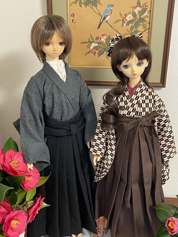 ◆SD/SD13girl　 はいからさん風矢羽の着物と袴のセット◆_画像8