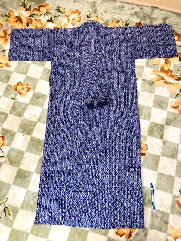 *②USED goods!! for man. yukata * obi attaching *.... summer. interior put on as .*