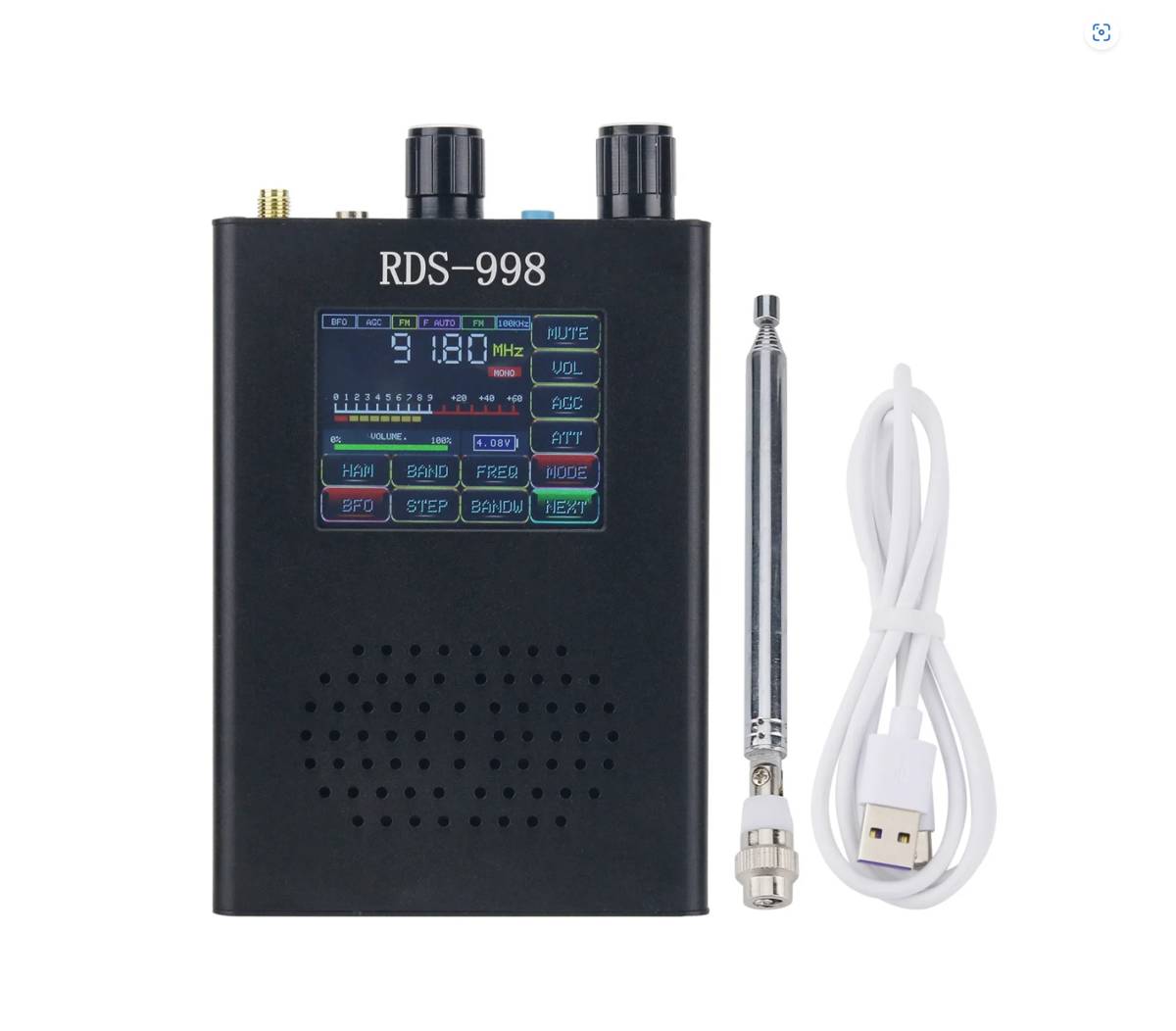 Hugeek タッチスクリーン受信機 RDS-998 FM/MW/LW/SW/SSB(USB Hugeek タッチスクリーン受信機 RDS-998 FM/MW/LW/SW/SSB(USB