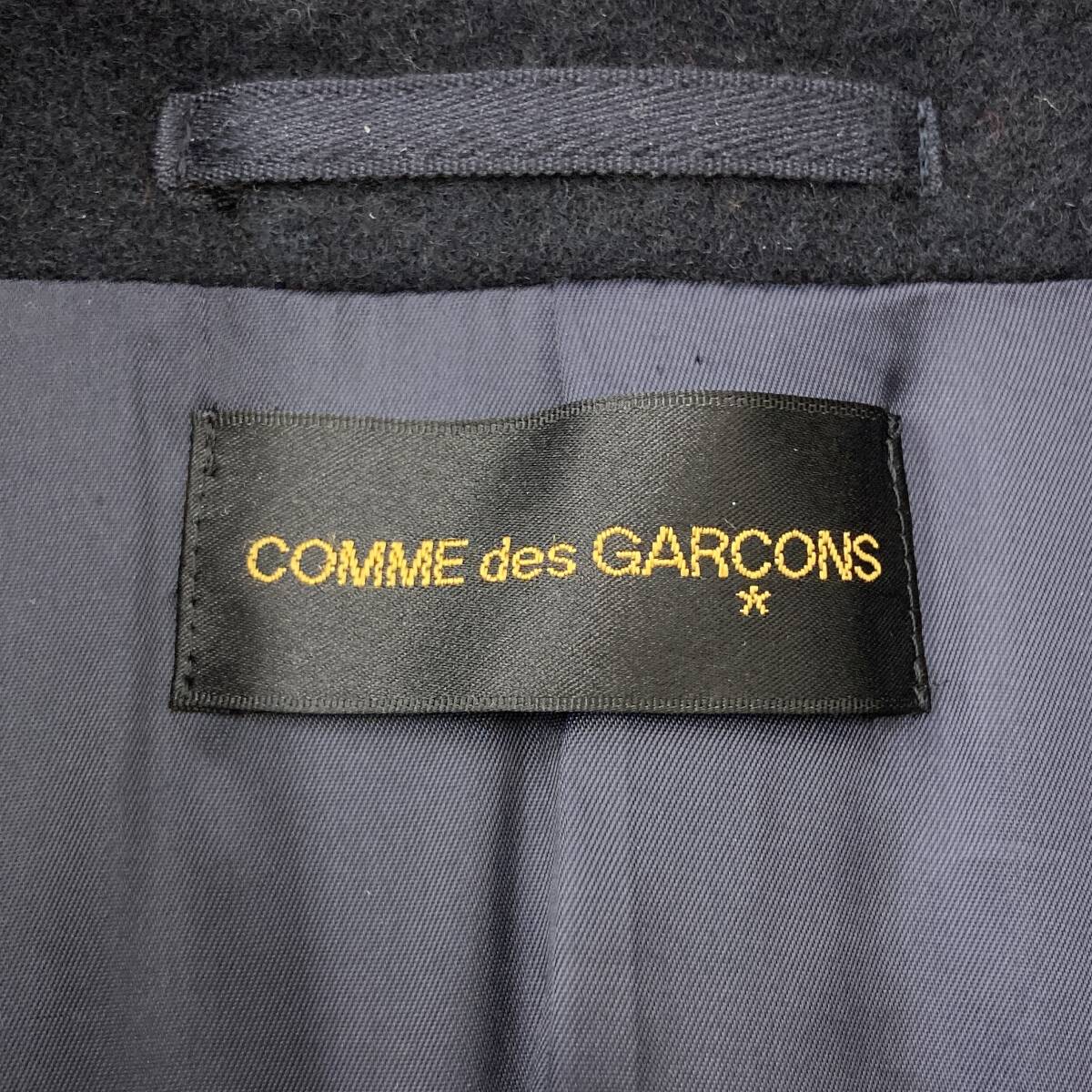AD2001 COMME des GARCONS ウール ピーコート ブラック 黒 コムデギャルソン ジャケット Pコート VINTAGE archive 4020248_画像4