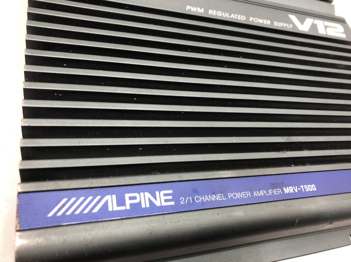 ALPINE 2チャンネル パワーアンプ MRV-T500 2/1 CHANNEL POWER AMPLIFOER アルパイン 動作未確認 240228の画像2