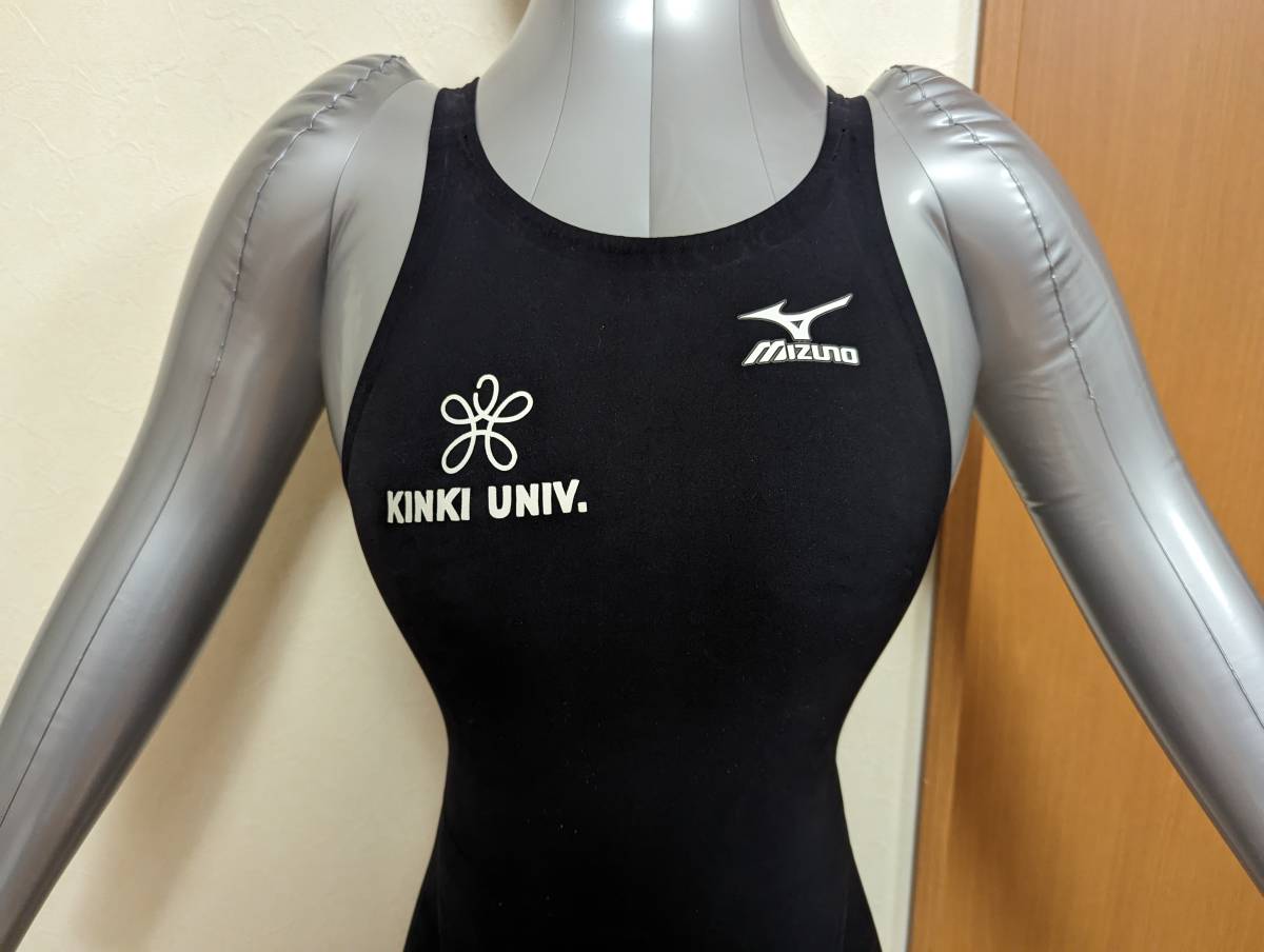 近畿大学 水泳部女子指定品 試合用 ミズノ GXモーション ハーフスーツ 競泳水着 85OC201 黒 サイズS Finaマーク_画像3