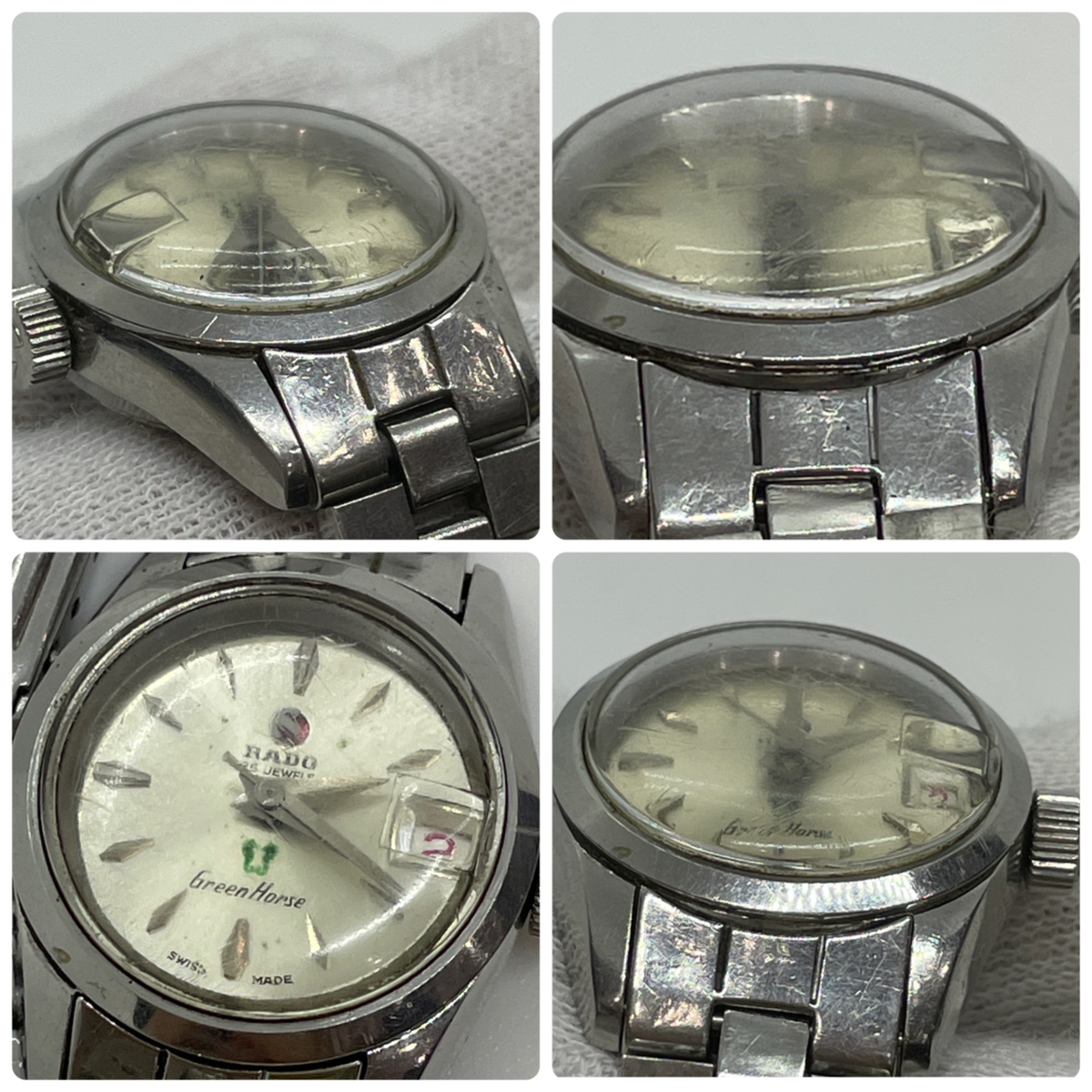 USED RADO ラドー Green Horse グリーンホース 腕時計 アナログ AT レディース シルバー系 自動巻き 稼働品の画像6