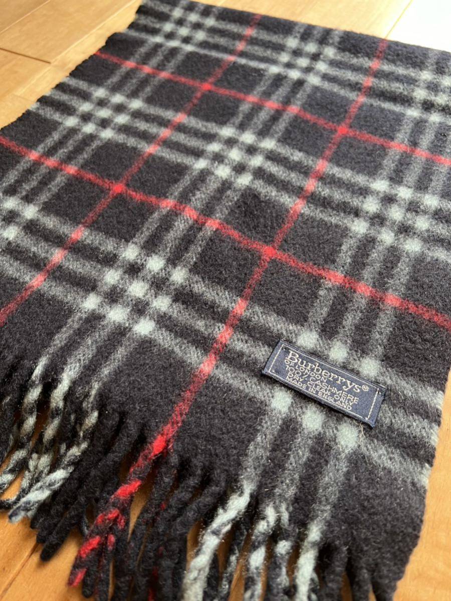 Burberrys Burberry темно-синий noba проверка кашемир muffler ENGLAND производства 