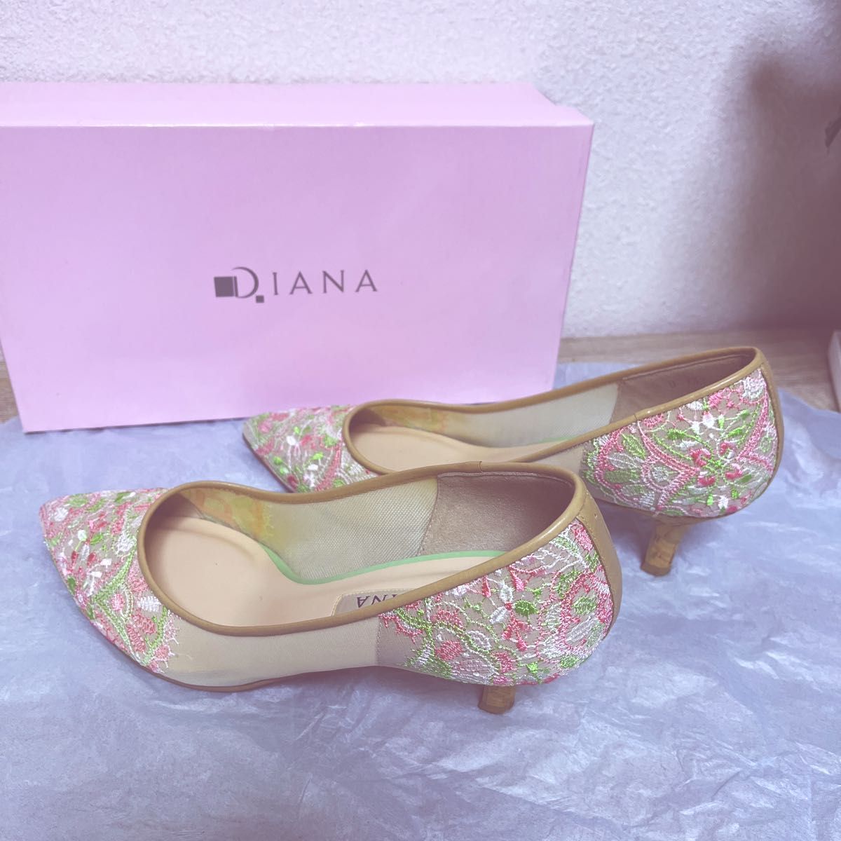 DIANA】花柄パンプス 23cm|Yahoo!フリマ(旧PayPayフリマ)